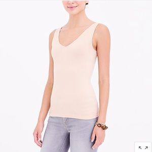 J Crew Tan Reversible layering tank top Medium
